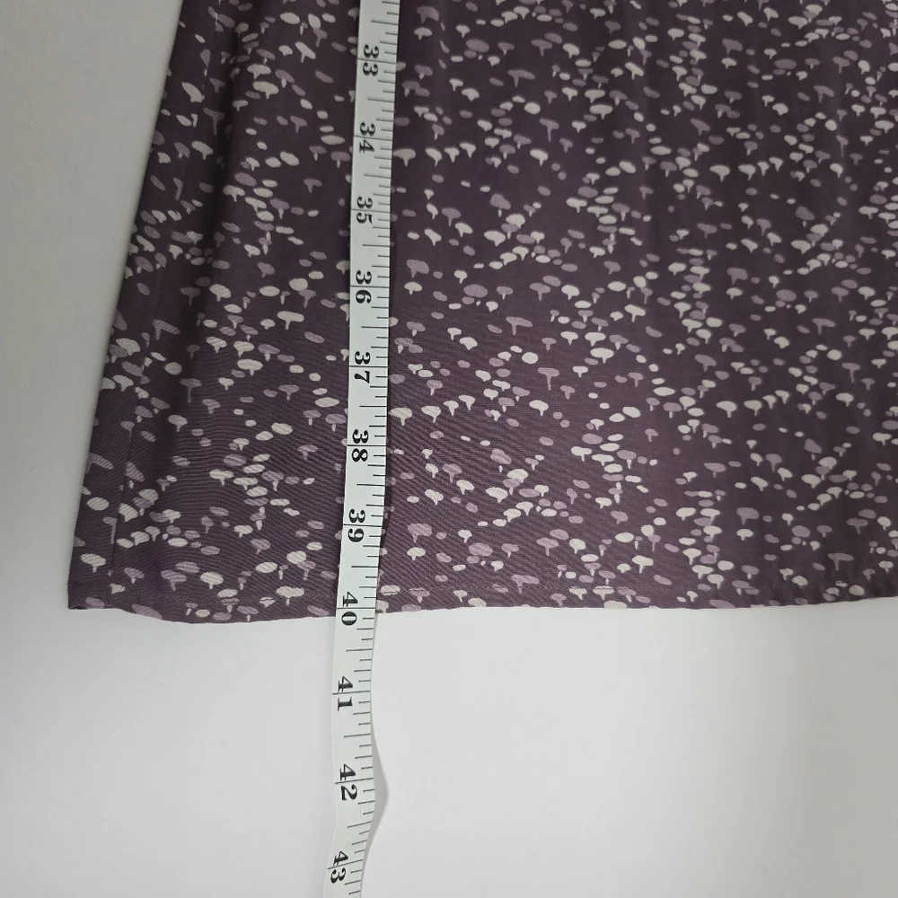 J. Crew Printed Rayon Purple Tie Back Dress Size 6